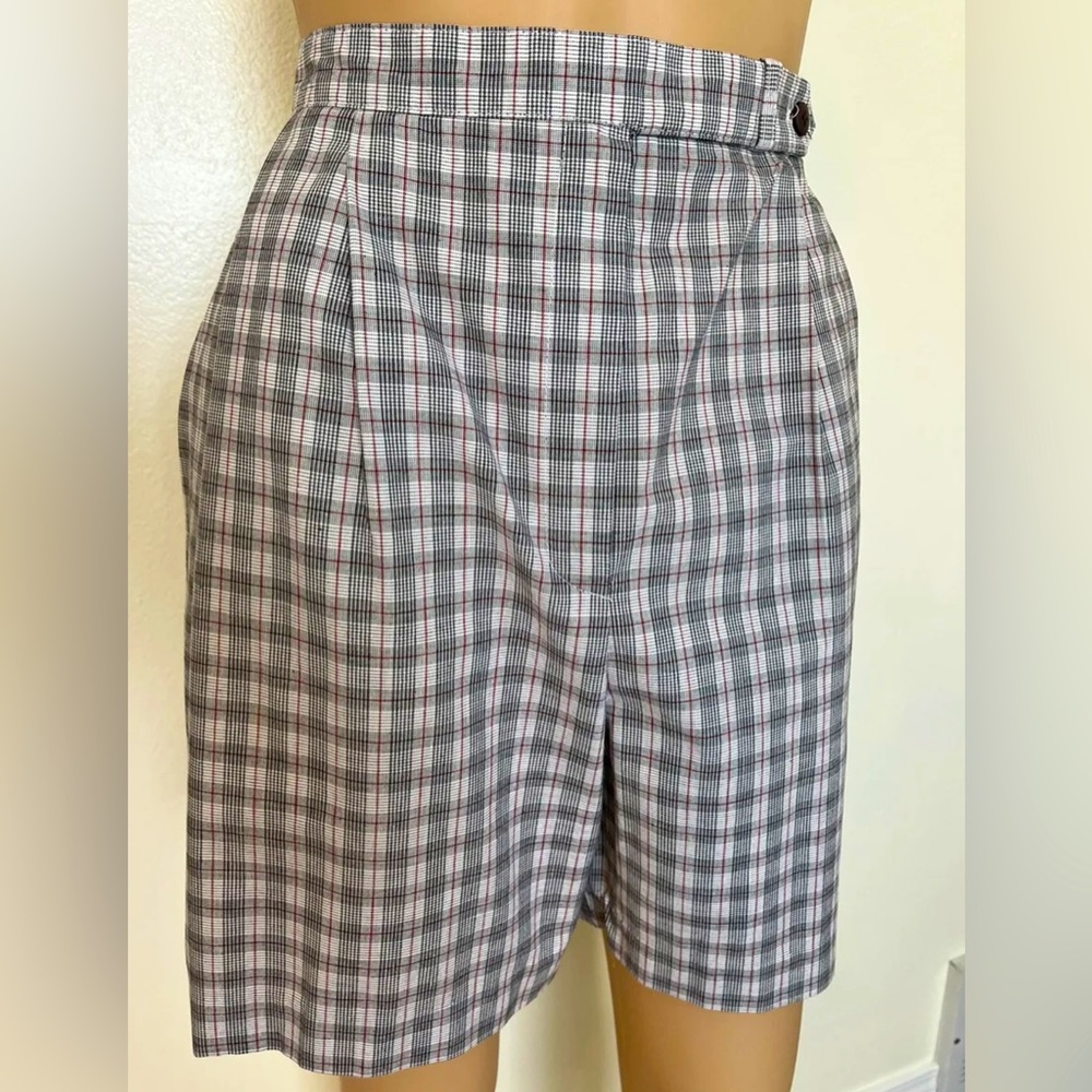 Sun Daze By Nancy Haley-60's/70's Vintage, Plaid, USA, Preppy, Shorts. Size-12 - Picture 3 of 9